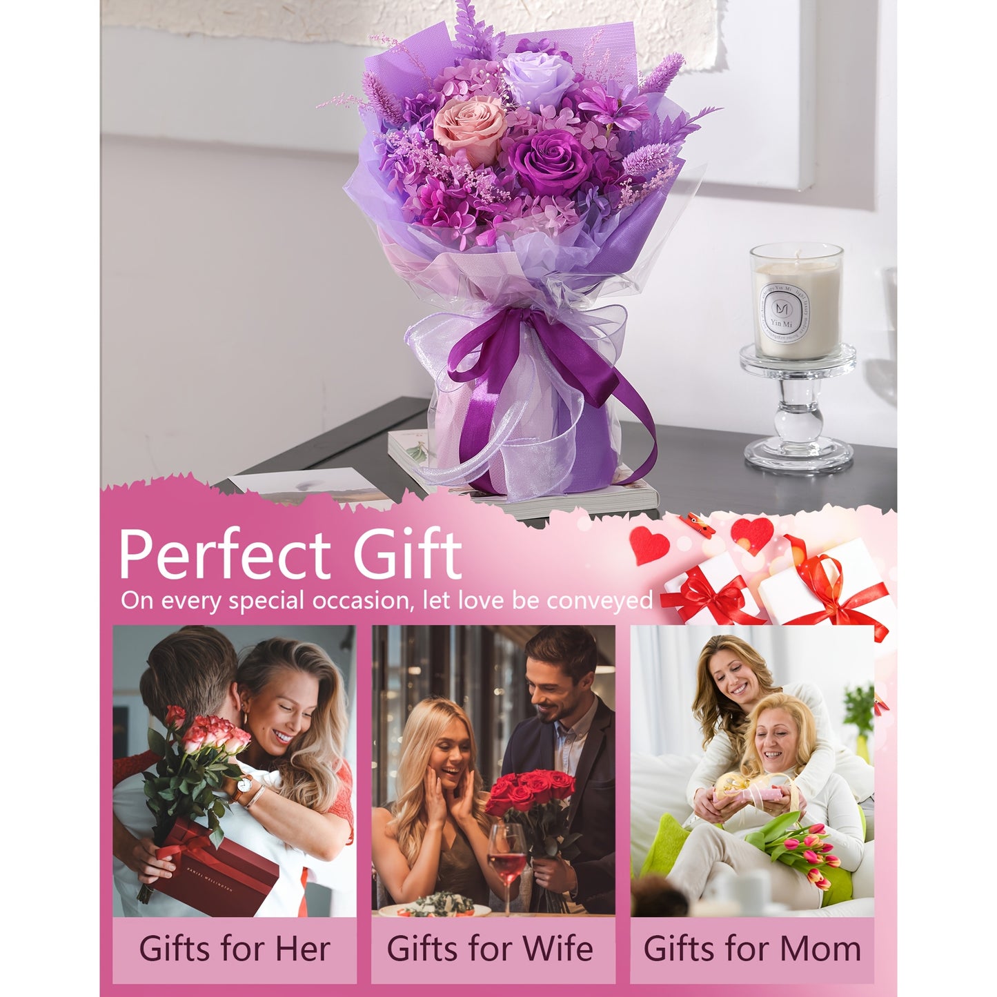 Everlasting Rose Bouquet – Timeless Gift & Home Décor