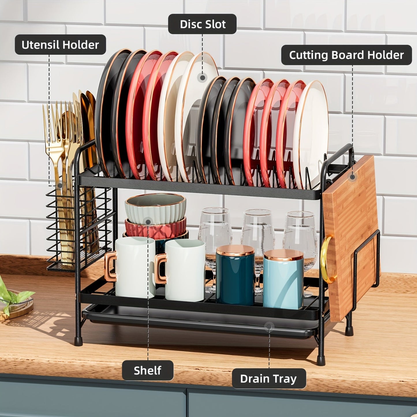 VersaRack 2-Tier Dish Organizer