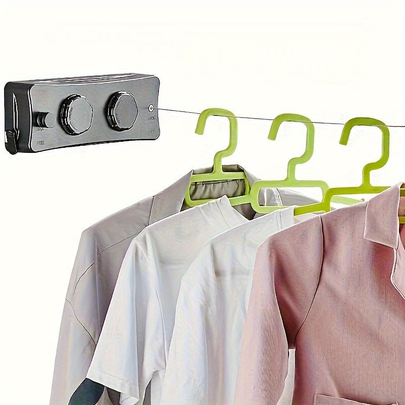 Heavy-Duty 5.1m Telescopic Clothesline – Stainless Steel, Dual-Line
